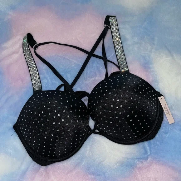 NEW X-LARGE VICTORIA'S SECRET SWIM Shine Strap Bombshell SET PLUS FREE TOWEL - Picture 5 of 15